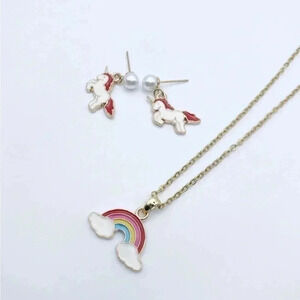 Unicorn Jewelry Set |Gold plated | Dainty Necklace| Gift for girl
